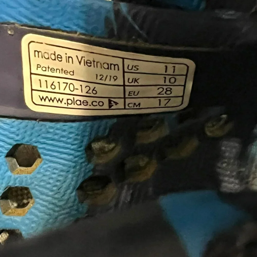 Plae Mimo Sz 11 Hyper Blue Water Sneakers